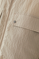 Nylon Seersucker Front Pocket Jacket